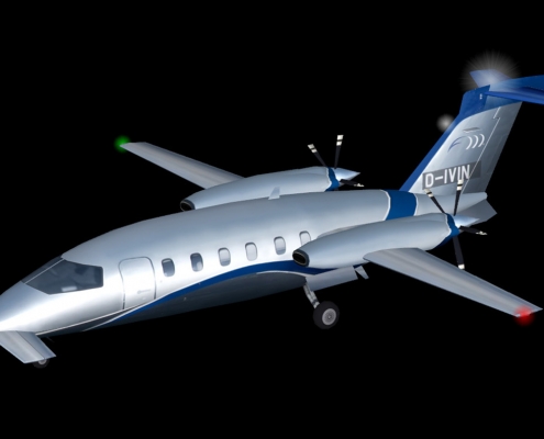 3D Modelling, Low-Poly Mesh, 3D Simulation, Aircraft